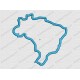 Brazil Country Applique Embroidery Design in 4x4 and 5x7 Sizes
