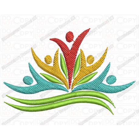 Teamwork Inspired Design Full Stitch Embroidery Design in 3x3 4x4 and 5x7 Sizes