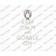 Keep Calm and Gobble On Thanksgiving Script Embroidery Design in 4x4 5x5 and 6x6 Sizes