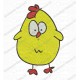 Goofy Chicken Embroidery Design in 3x3 4x4 and 5x7 Sizes