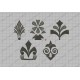 Design Elements Set, 5 Embroidery Designs (6-10) in 2x2 3x3 and 4x4 hoop sizes