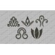 Design Elements Set, 5 Embroidery Designs (16-20) in 2x2 3x3 and 4x4 hoop sizes