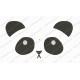 Panda Bear Face Embroidery Design in 2x2 3x3 4x4 and 5x7 Sizes