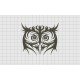 Tribal Owl Head Full Stitch Embroidery Design in 2x2 3x3 4x4 and 5x5 Sizes
