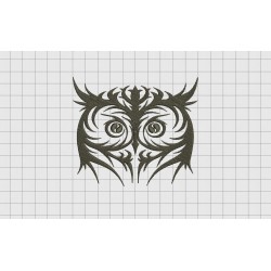 Tribal Owl Head Full Stitch Embroidery Design in 2x2 3x3 4x4 and 5x5 Sizes