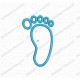Foot 1 Layer Applique Embroidery Design in 3x3 4x4 and 5x5 Sizes