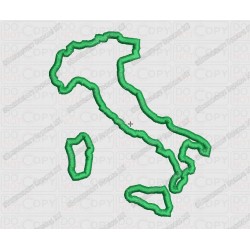 Italy Country Applique Embroidery Design in 4x4 and 5x7 Sizes