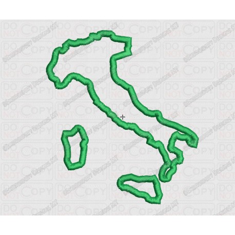 Italy Country Applique Embroidery Design in 4x4 and 5x7 Sizes