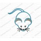 Mouse Applique Embroidery Design in 3x3 4x4 and 5x5 Sizes