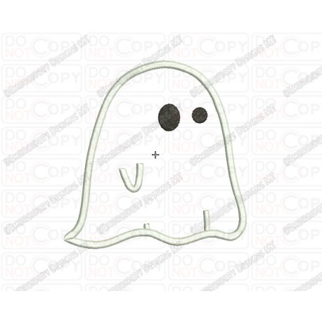 Ghost Cloth Halloween Applique Embroidery Design in 3x3 4x4 and 5x5 Sizes