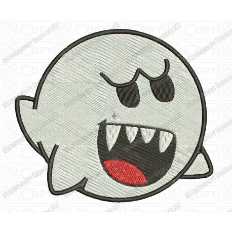 Boo Ghost Halloween Full Stitch Embroidery Design in mini 2x2 3x3 4x4 and 5x7 Sizes