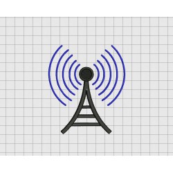 Signal Strength Embroidery Design in 2x2 3x3 4x4 and 5x5 Sizes