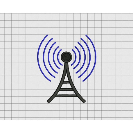 Signal Strength Embroidery Design in 2x2 3x3 4x4 and 5x5 Sizes