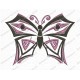 Butterfly with Sharp Angles Embroidery Design in 3x3 4x4 and 5x7 Sizes
