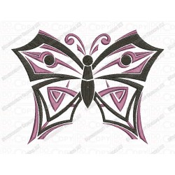 Butterfly with Sharp Angles Embroidery Design in 3x3 4x4 and 5x7 Sizes
