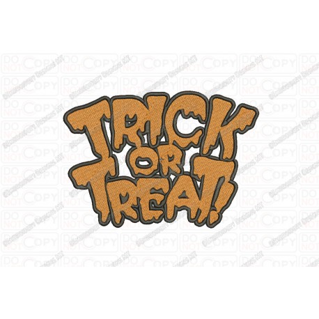 Trick or Treat Slimy Full Stitch Embroidery Design in 4x4 and 5x7 Sizes
