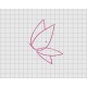 Butterfly Thin accent Embroidery Design in 1x1 2x2 3x3 4x4 and 5x5 Sizes