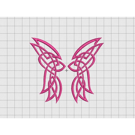 Butterfly Celtic Style Embroidery Design in 2x2 3x3 4x4 and 5x5 Sizes