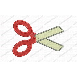 Scissors Back to School Embroidery Design in 2x2 3x3 4x4 and 5x7 Sizes
