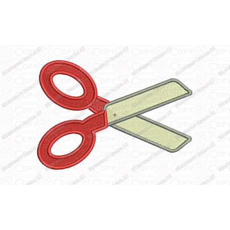 Scissors Back to School Embroidery Design in 2x2 3x3 4x4 and 5x7 Sizes