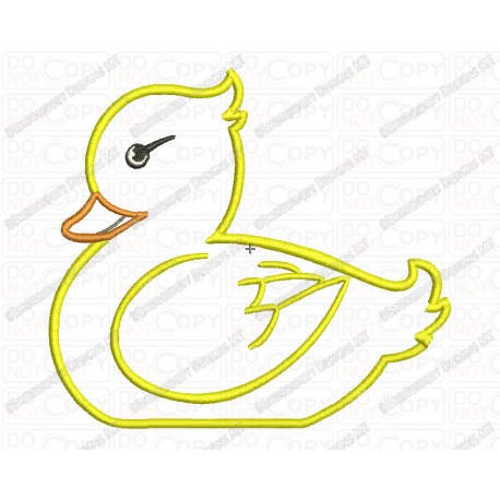 Rubber Duck Ducky Applique Embroidery Design in 3x3 4x4 and 5x7 Sizes