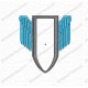 Shield 2 Applique Embroidery Design in 4x4 and 5x5 Sizes