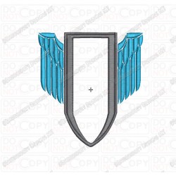 Shield 2 Applique Embroidery Design in 4x4 and 5x5 Sizes