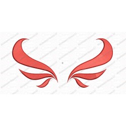 Wings 3 Embroidery Design in 2x2 3x3 4x4 and 5x7 Sizes