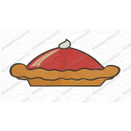 Pumpkin Pie Embroidery Design in 3x3 4x4 and 5x7 Sizes