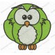 Fluffy Owl Full Stitch Embroidery Design in 3x3 4x4 and 5x7 Sizes