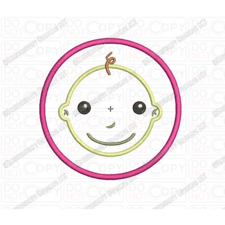 Baby Girl Boy Unisex Applique Embroidery Design in 3x3 4x4 and 5x5 Sizes