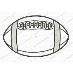 Basic American Football Applique Embroidery Design in 3x3 4x4 and 5x7 Sizes