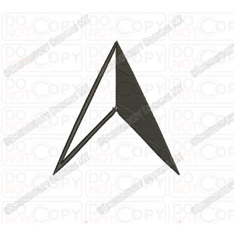 North Navigation Arrow Embroidery Design in 1x1 2x2 3x3 4x4 and 5x5 Sizes