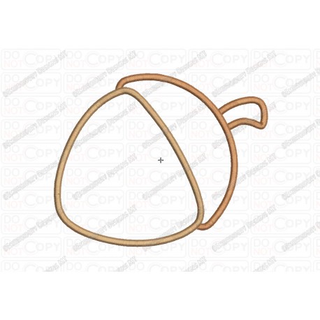 Acorn Nut 2 Layer Applique Embroidery Design in 3x3 4x4 and 5x7 Sizes