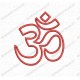 Om Hindu Hinduism Religious Symbol Applique Embroidery Design in 3x3 4x4 and 5x7 Sizes