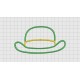 Leprechaun Hat 2 layer Applique Embroidery Design in 3x3 4x4 and 5x7 Sizes