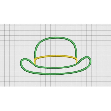 Leprechaun Hat 2 layer Applique Embroidery Design in 3x3 4x4 and 5x7 Sizes