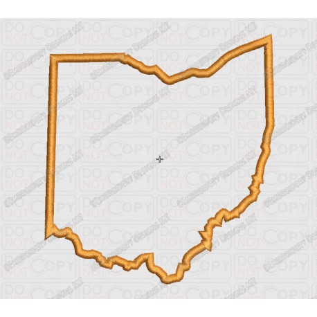 Ohio State Applique Embroidery Design in 4x4 and 5x7 Sizes