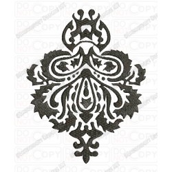 Fancy Beautiful Damask Pattern 3 Full Stitch Embroidery Design in 3x3 4x4 and 5x7 Sizes
