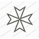 Maltese Cross Applique Embroidery Design in 3x3 4x4 and 5x7 Sizes