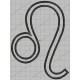 Leo Zodiac Sign Applique Embroidery Design in 4x4 and 5x7 Sizes