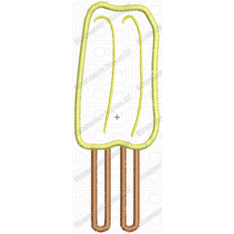 Twin Pop Popsicle Applique Embroidery Design in 4x4 and 5x7 Sizes