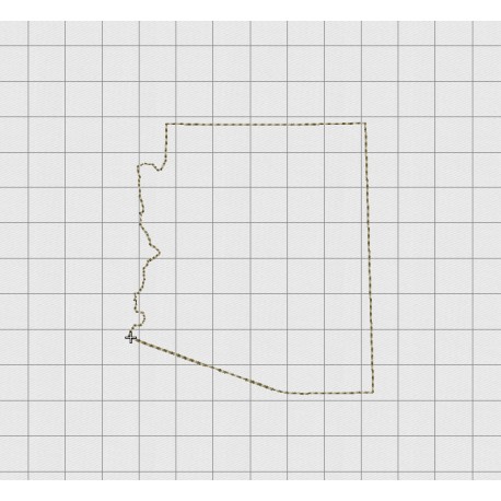 Arizona State Felt Embroidery Design in 1 inch, 1.5 inch, 2 inch, and 3 inch Sizes