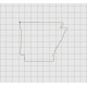 Arkansas State Felt Embroidery Design in 1 inch, 1.5 inch, 2 inch, and 3 inch Sizes