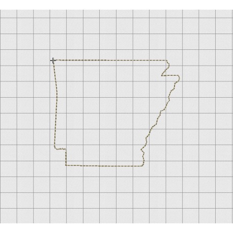 Arkansas State Felt Embroidery Design in 1 inch, 1.5 inch, 2 inch, and 3 inch Sizes