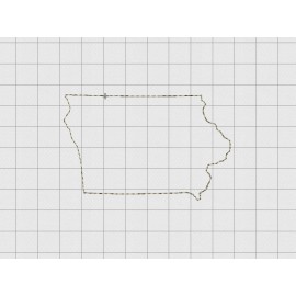 Iowa State Felt Embroidery Design in 1 inch, 1.5 inch, 2 inch, and 3 inch Sizes