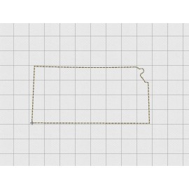 Kansas State Felt Embroidery Design in 1 inch, 1.5 inch, 2 inch, and 3 inch Sizes