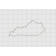 Kentucky State Felt Embroidery Design in 1 inch, 1.5 inch, 2 inch, and 3 inch Sizes