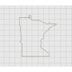 Minnesota State Felt Embroidery Design in 1 inch, 1.5 inch, 2 inch, and 3 inch Sizes