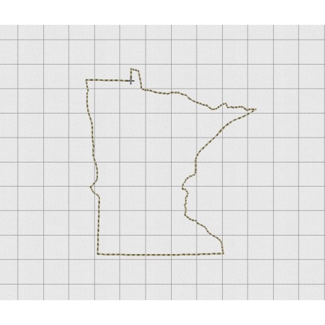 Minnesota State Felt Embroidery Design in 1 inch, 1.5 inch, 2 inch, and 3 inch Sizes